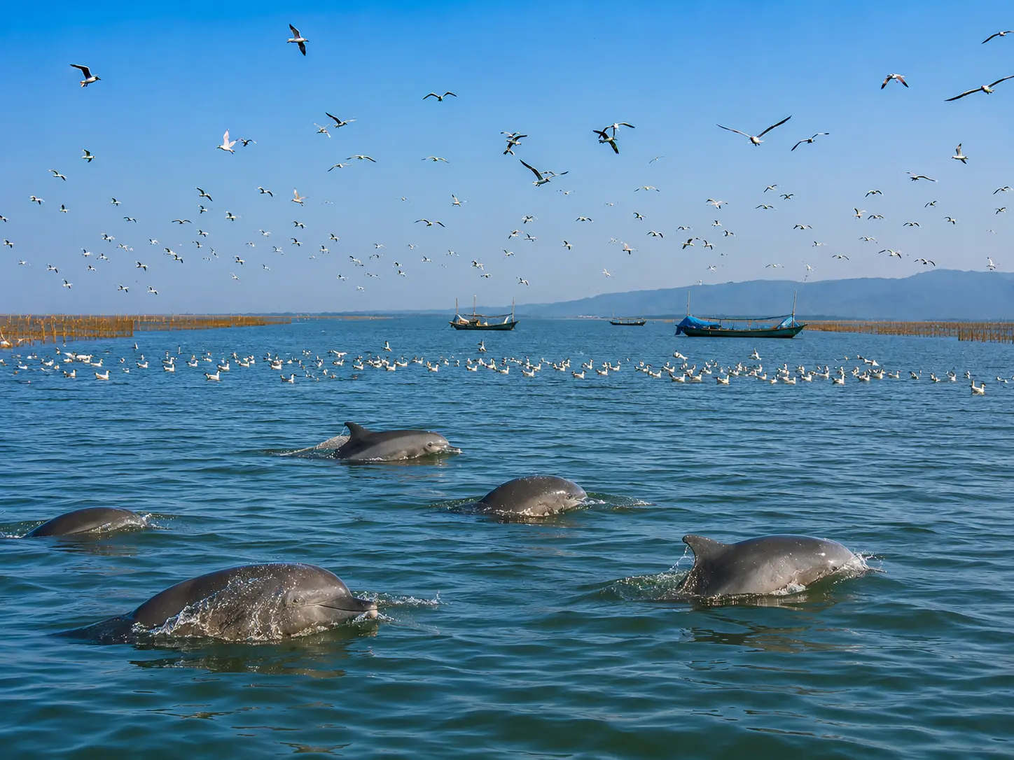 Boat excursion on Chilika Lake